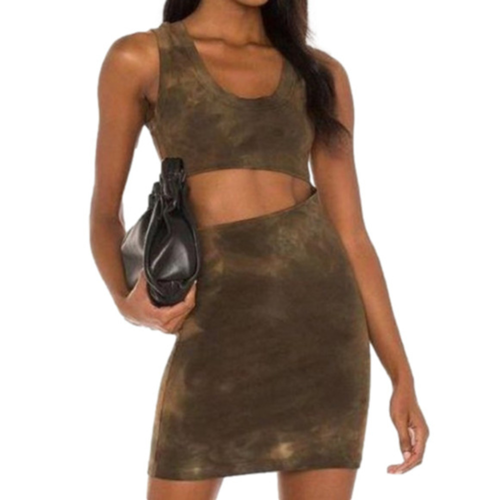 Cotton Citizen x REVOLVE Brisbane Cut Out Tank Dress in Toffee Haze Size M NWT